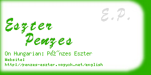 eszter penzes business card